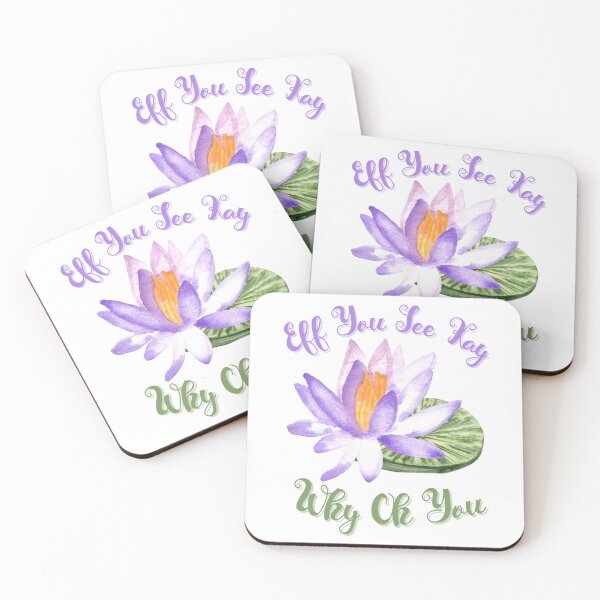 Item preview, Girly Eff You See Kay Why Oh You - Watercolor Lotus F*ck You designed and sold by LovenLaughter.
