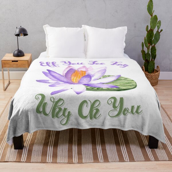 Item preview, Girly Eff You See Kay Why Oh You - Watercolor Lotus F*ck You designed and sold by LovenLaughter.