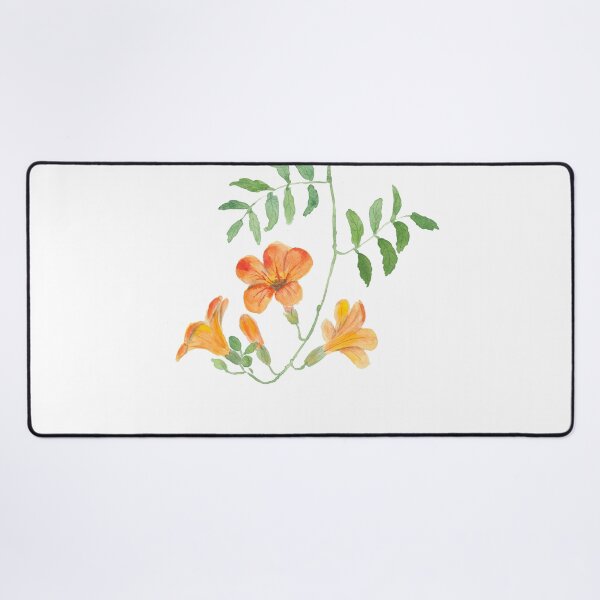 Item preview, hand painted orange trumpet vine watercolor  designed and sold by SelenePaintings .