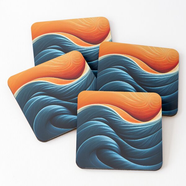 Item preview, Patterns in Orange and Blue - Created by A.I. designed and sold by Created-by-AI.