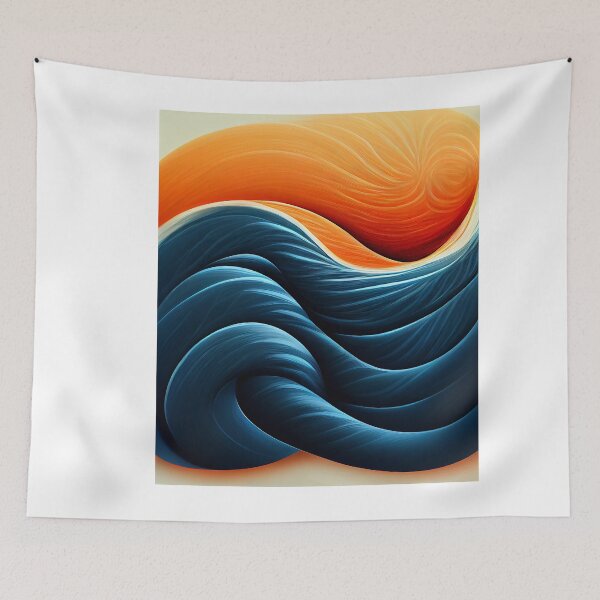 Item preview, Patterns in Orange and Blue - Created by A.I. designed and sold by Created-by-AI.