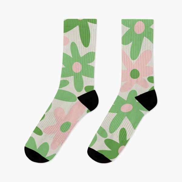 Item preview, Flower Market Valencia Cute Retro Modern Floral Lime Green and Light Pink designed and sold by kierkegaard.