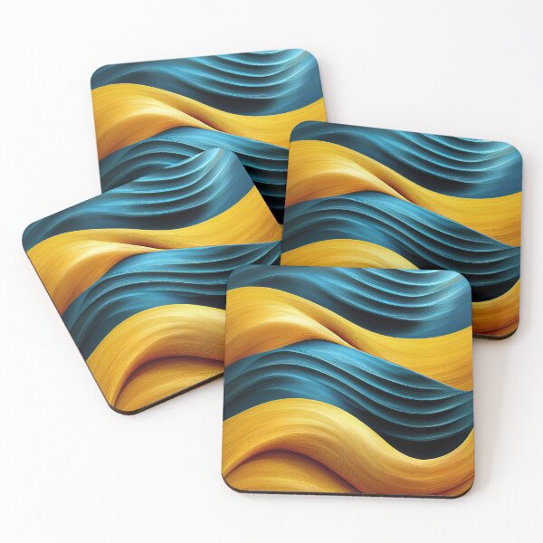 Item preview, Patrones en verde azulado y amarillo: creados por A.I. designed and sold by Created-by-AI.