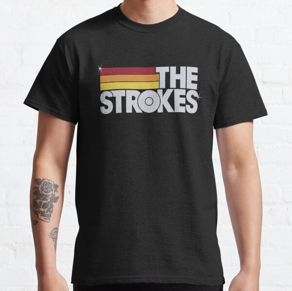 The Strokes Band Size Small Acid Wash Shirt with Factory Holes in