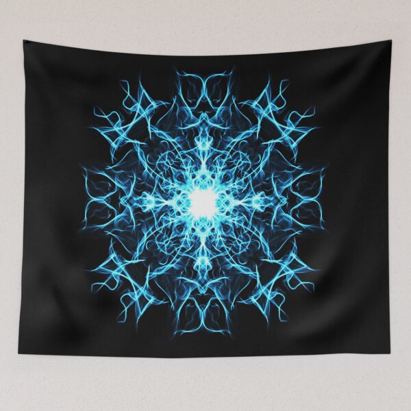 Item preview, THE BLUE FRACTAL LIGHTNING DESIGN designed and sold by Iskybibblle.