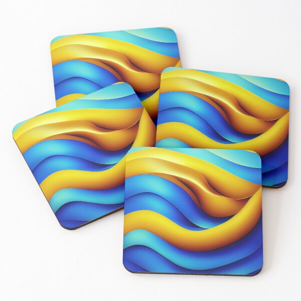 Item preview, Patterns in Blue and Yellow - Created by A.I. designed and sold by Created-by-AI.