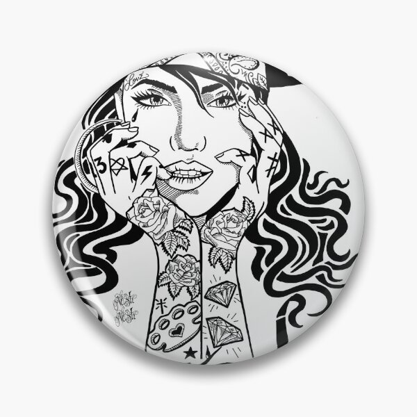 Item preview, Tattooed Girl with Scum Cap designed and sold by Kingrocker.