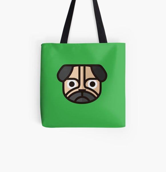 Pug All Over Print Tote Bag