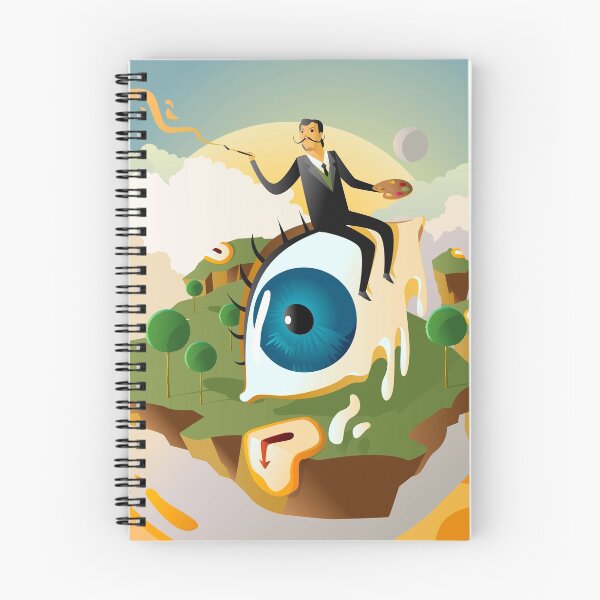 Item preview, great surrealism painter on big floating eye in island with clocks designed and sold by matintheworld ( delcarmat ).