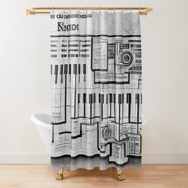 Synth Abstracts 4 Shower Curtain