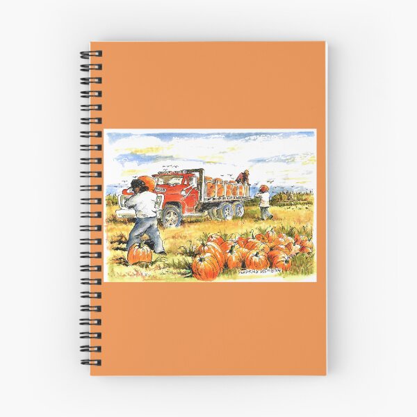Item preview, Harvesting Pumpkins In The Fall - Watercolor And Ink By Don Sylvester designed and sold by DonSylvester.