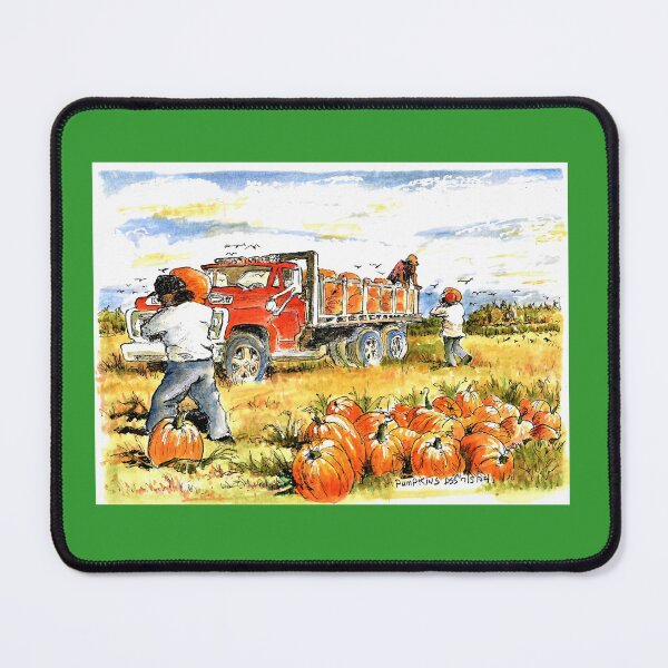 Item preview, Harvesting Pumpkins In The Fall - Watercolor And Ink By Don Sylvester designed and sold by DonSylvester.
