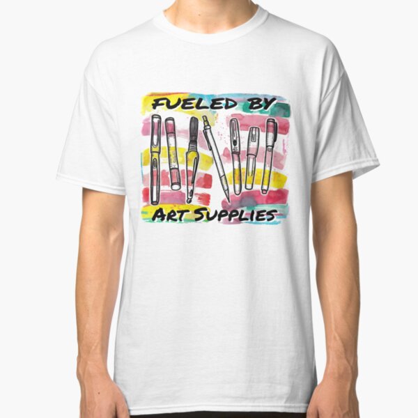Fueled By Art Supplies - Watercolor Design Classic T-Shirt