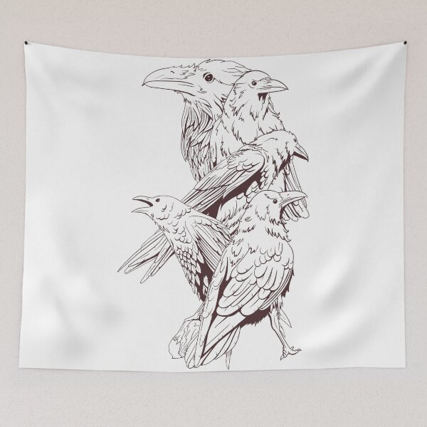 Item preview, The Crows (b&w) designed and sold by JoPhrasier.