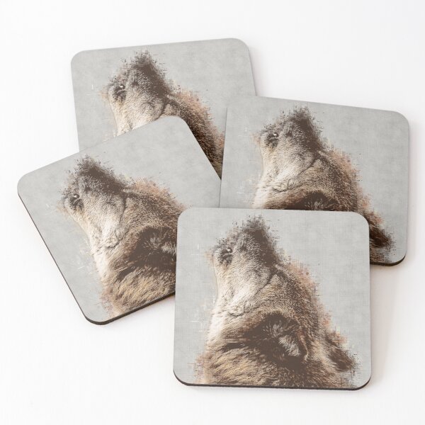 Item preview, Typographic Design Wolf Portrait designed and sold by GoodArtPix.