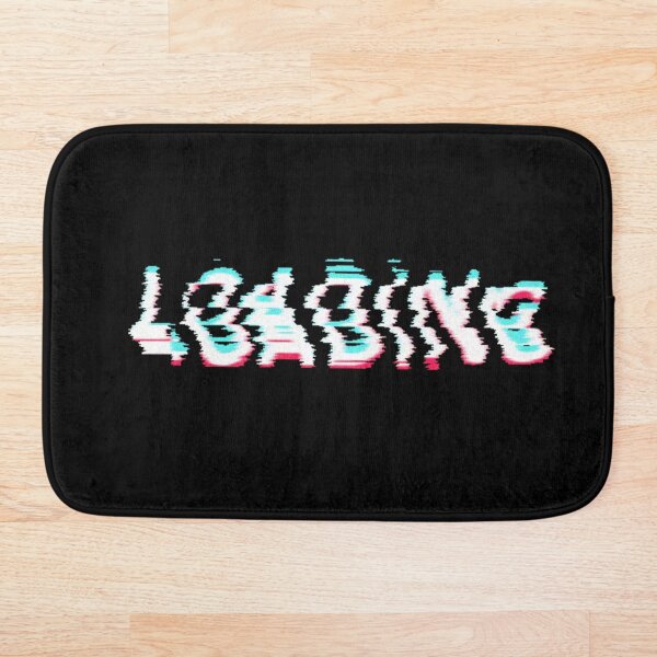 Item preview, Loading Black and white bathroom rug  designed and sold by BathHeaven.