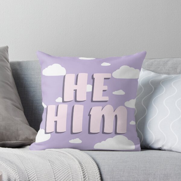 Item preview, Lilac Clouds He/Him Pronouns  designed and sold by MoonMint.