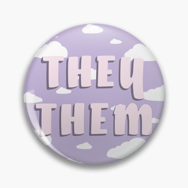 Item preview, Lilac Clouds They/Them Pronouns  designed and sold by MoonMint.