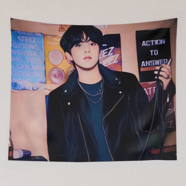 Item preview, Ateez Rockstar Jongho designed and sold by LiveKpop.