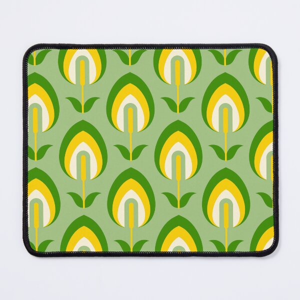 Item preview, Green Retro Flowers designed and sold by Carolina Diaz.