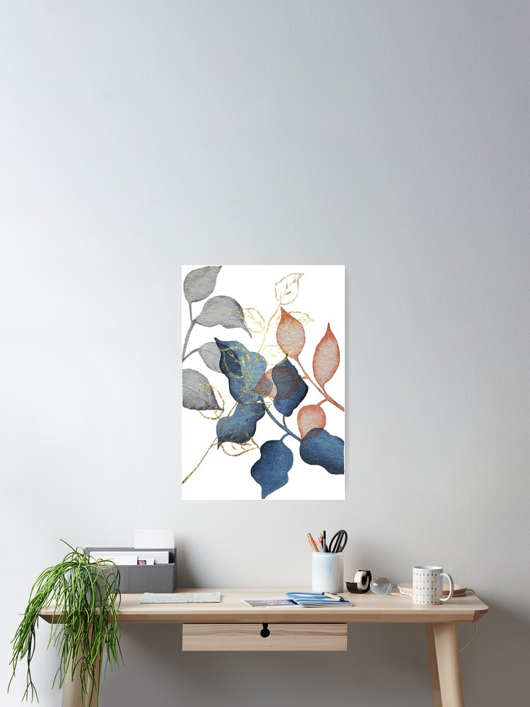 Thumbnail 2 of 3, Poster, leaf composition designed and sold by Miladrawcolors.