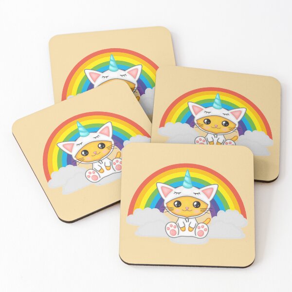 Item preview, Unicorn Cat on a Cloud and Rainbow designed and sold by antarte99.