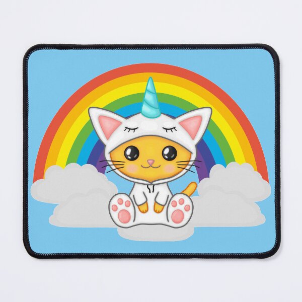 Item preview, Unicorn Cat on a Cloud and Rainbow designed and sold by antarte99.