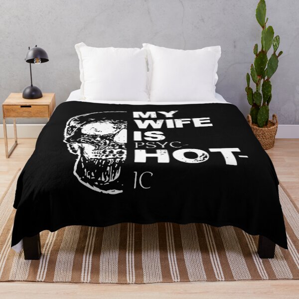 Item preview, My Wife Is Hot Psychotic Goth Skull Funny designed and sold by ChristYoung90.