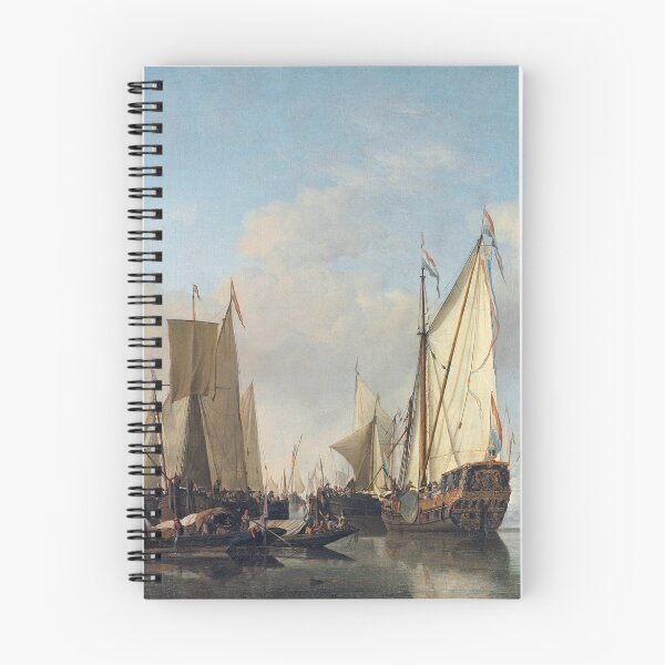 Aperçu de l'œuvre Un yacht des États et d'autres navires dans un air très léger Willem van de Velde le Jeune créée et vendue par OldTimeArt.