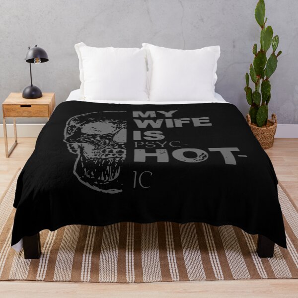 Item preview, My Wife Is Hot Psychotic Goth Skull Funny designed and sold by ChristYoung90.