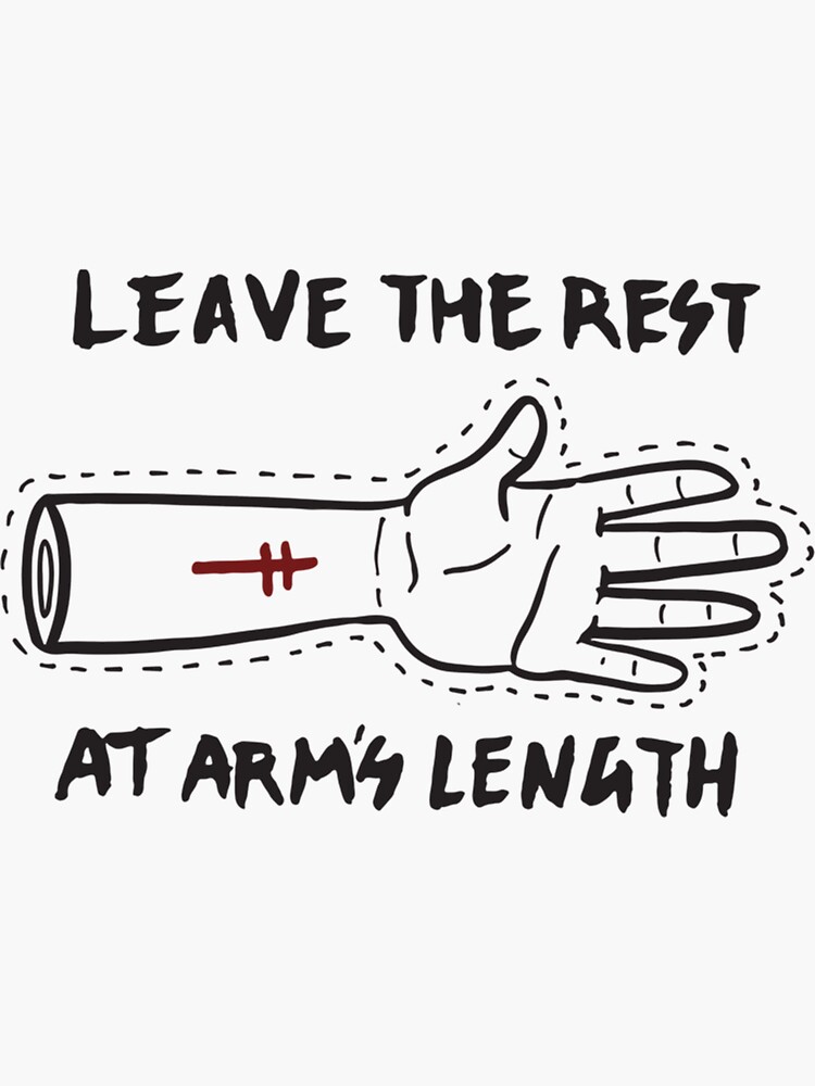 "Good vs. Bad Arms Frightened Rabbit" Sticker for Sale by CamieRaymond Redbubble