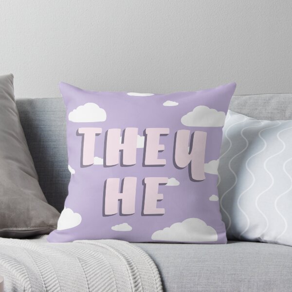 Item preview, Lilac Clouds They/He Pronouns  designed and sold by MoonMint.