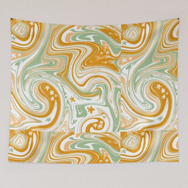 Item preview, boho/groovy le fleur marble swirls pattern designed and sold by SunwaveStickers.