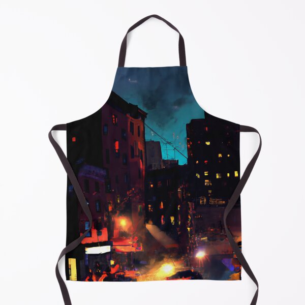 Item preview, Retro New York City NYC at Night, Fantasy Art designed and sold by Itaya Art.