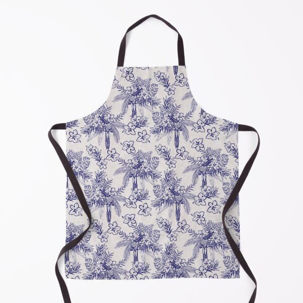Item preview, Ballpoint blue fillet print with bird and flower motifs designed and sold by RODRIGORo.