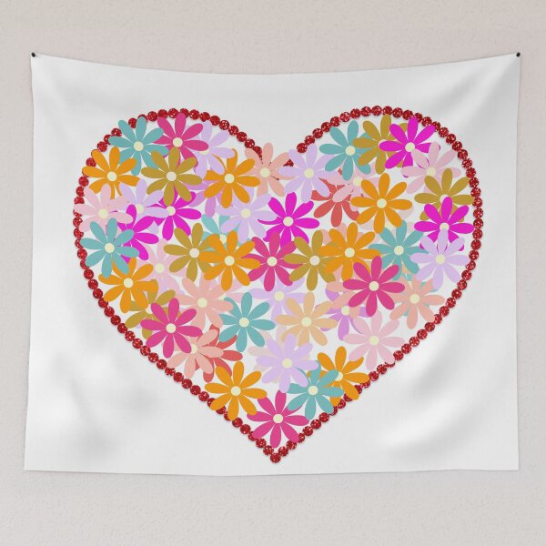 Item preview, heart with flowers designed and sold by nisscreations.