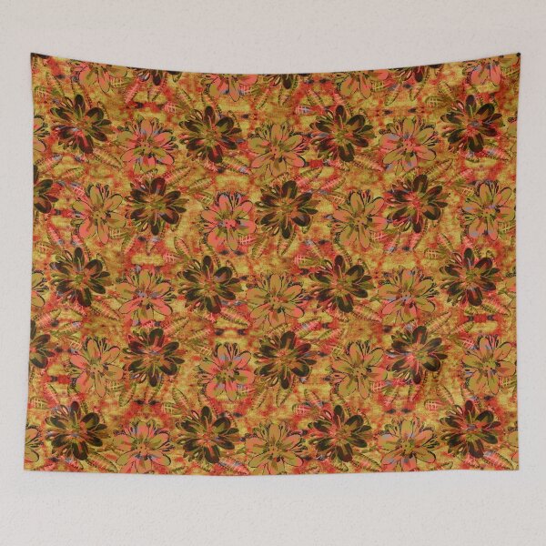 Item preview, colorful print with florals and textured background designed and sold by RODRIGORo.