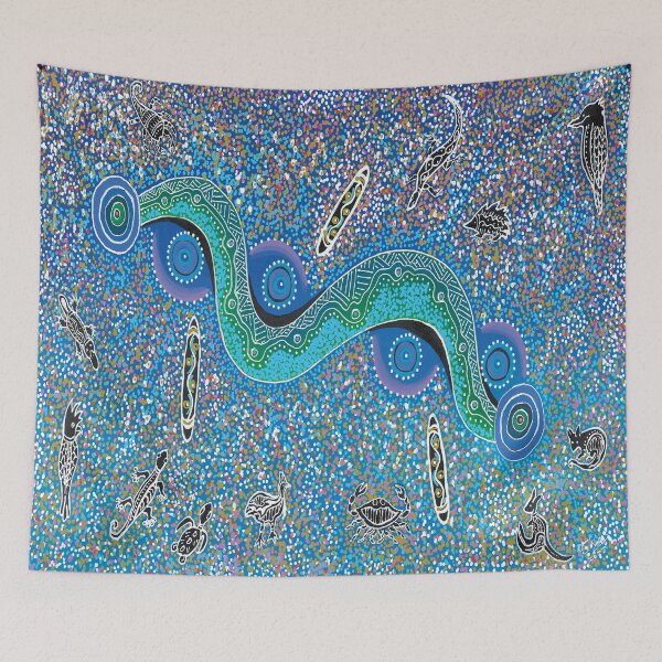Item preview, Creation story (Blue) designed and sold by Aboriginal Art - Kgari 3  Sisters.