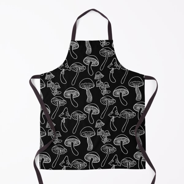 Item preview, Hand Drawn Mushroom Pattern Fungi Texture Black Background designed and sold by SoccaTamam.