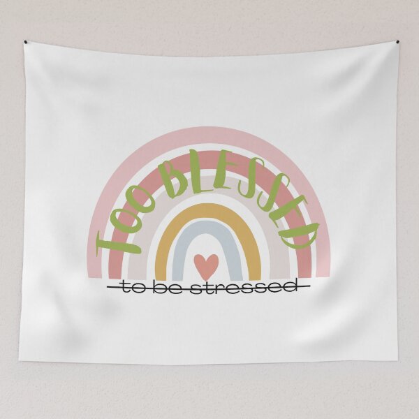 Item preview, Too Blessed To Be Stressed designed and sold by ami.creations.