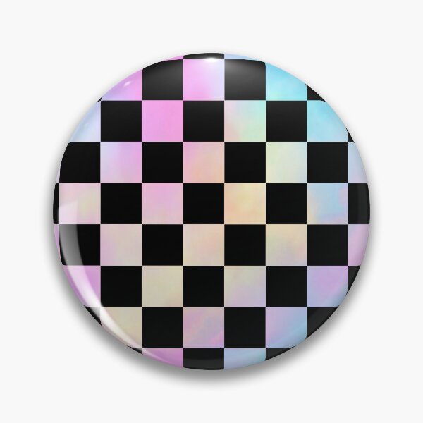 Item preview, Pastel Rainbow Checker Pattern Black designed and sold by Julie Erin Designs.