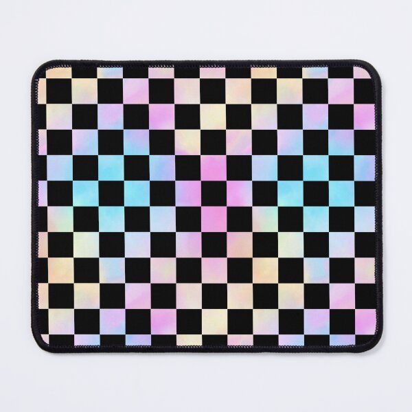 Item preview, Pastel Rainbow Checker Pattern Black designed and sold by Julie Erin Designs.