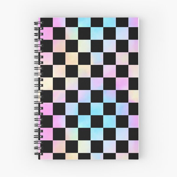 Item preview, Pastel Rainbow Checker Pattern Black designed and sold by Julie Erin Designs.