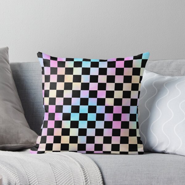 Item preview, Pastel Rainbow Checker Pattern Black designed and sold by Julie Erin Designs.