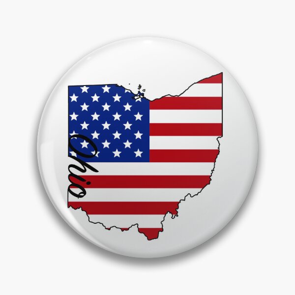 Item preview, Ohio -- US State (flag-map)  designed and sold by ArchitectGrubb.