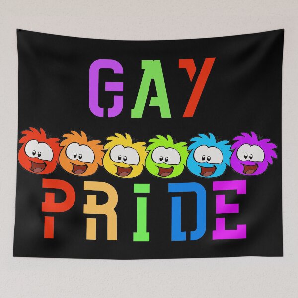 Item preview, Gay Pride Quirky Rainbow Puffle designed and sold by Pink Ribbon.