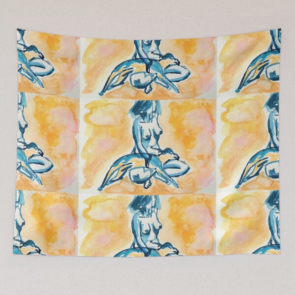 Item preview, woman with a sleeping dog designed and sold by Tereza Pilar  Art.