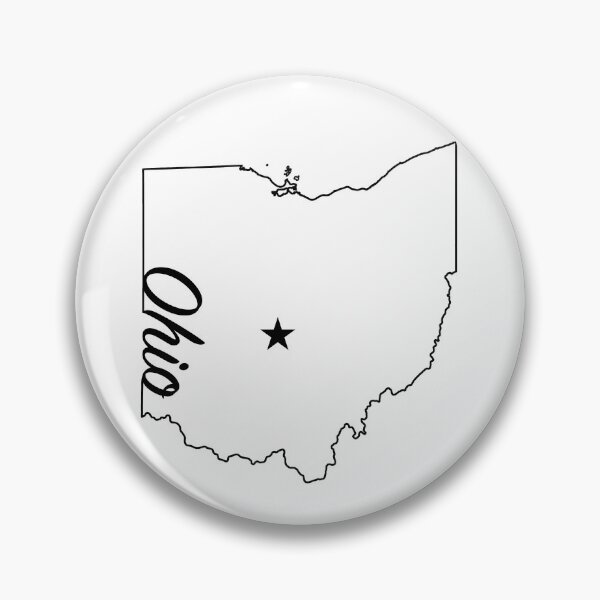 Item preview, Ohio -- US State (simple outline with capital star)  designed and sold by ArchitectGrubb.