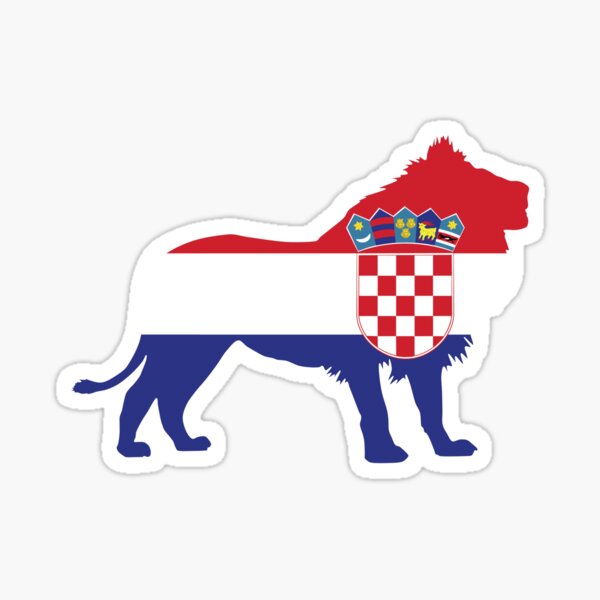 Kroatische Flagge, hrvatska zastava Quadratischer Aufkleber