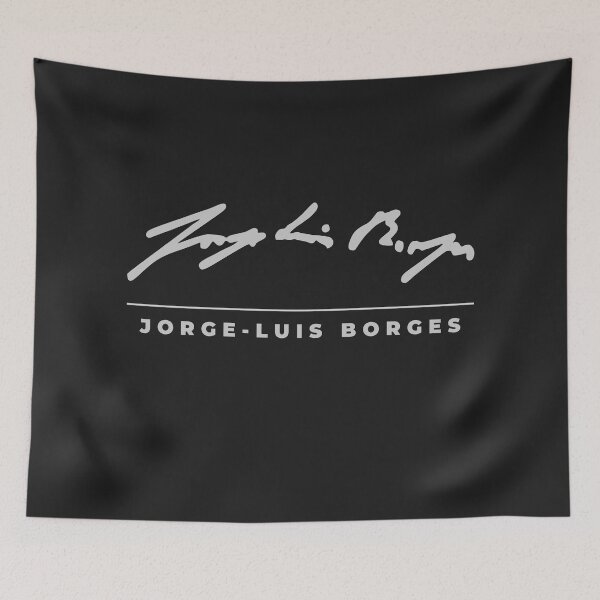 Item preview, Jorge-Luis Borges  signature t-shirt designed and sold by CMYKStudio.